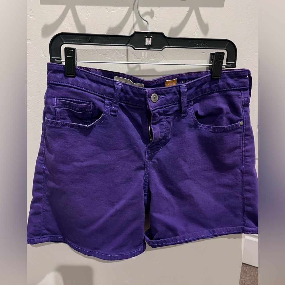 Pilcro Purple Denim Shorts
